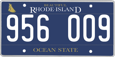 RI license plate 956009