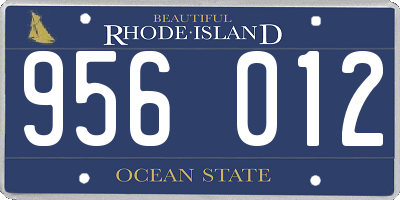 RI license plate 956012