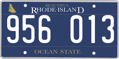 RI license plate 956013