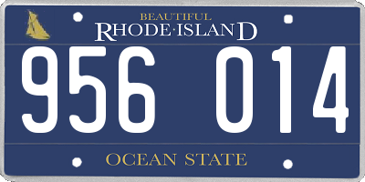 RI license plate 956014