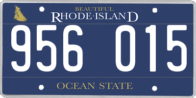 RI license plate 956015