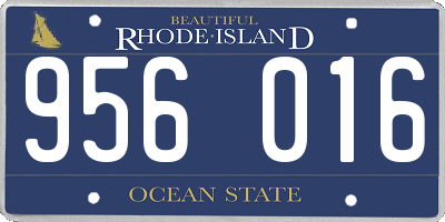 RI license plate 956016