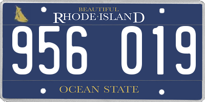 RI license plate 956019