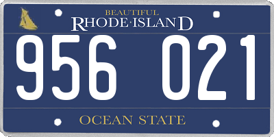 RI license plate 956021