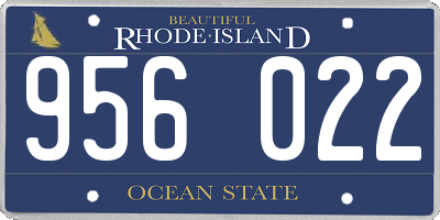 RI license plate 956022