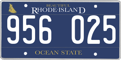 RI license plate 956025