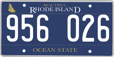 RI license plate 956026