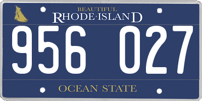 RI license plate 956027