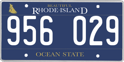 RI license plate 956029
