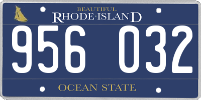 RI license plate 956032