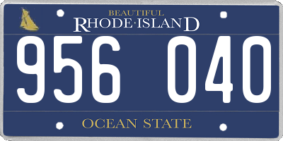RI license plate 956040