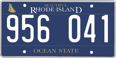 RI license plate 956041