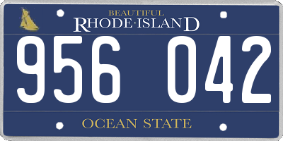 RI license plate 956042