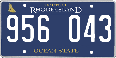 RI license plate 956043