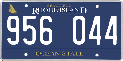 RI license plate 956044