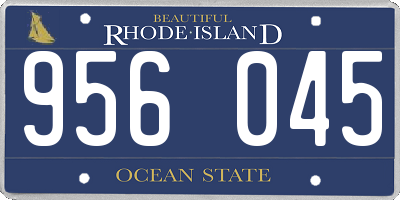 RI license plate 956045
