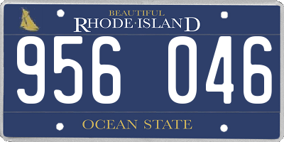 RI license plate 956046