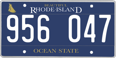 RI license plate 956047