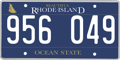 RI license plate 956049