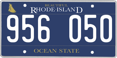 RI license plate 956050