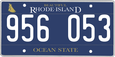 RI license plate 956053