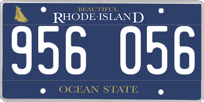 RI license plate 956056