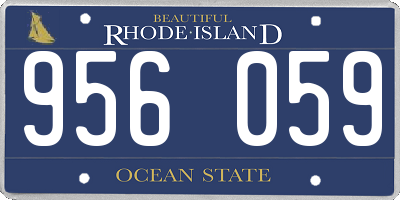 RI license plate 956059
