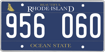 RI license plate 956060