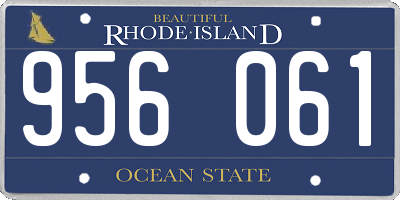 RI license plate 956061