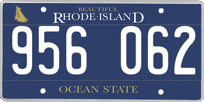 RI license plate 956062