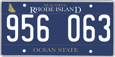RI license plate 956063