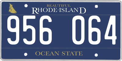 RI license plate 956064