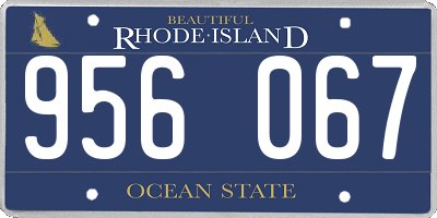 RI license plate 956067