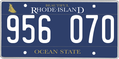 RI license plate 956070