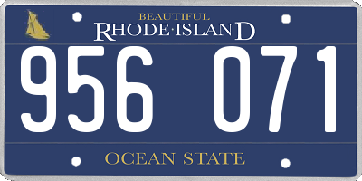 RI license plate 956071