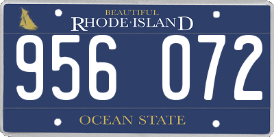 RI license plate 956072