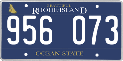 RI license plate 956073