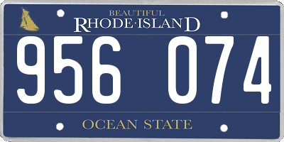 RI license plate 956074