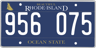 RI license plate 956075