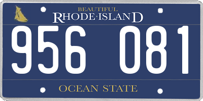 RI license plate 956081