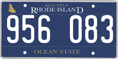 RI license plate 956083