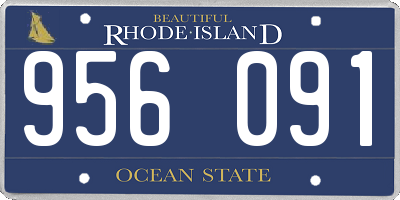 RI license plate 956091