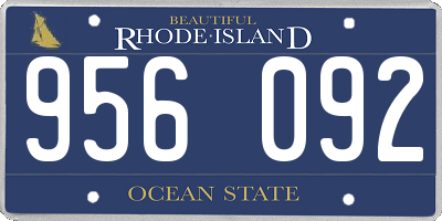 RI license plate 956092