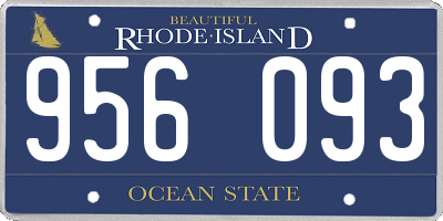 RI license plate 956093
