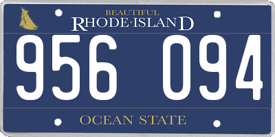 RI license plate 956094