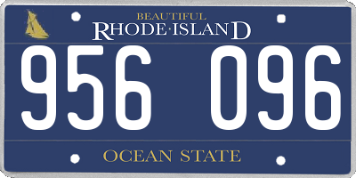RI license plate 956096