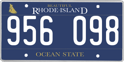 RI license plate 956098
