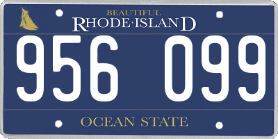 RI license plate 956099