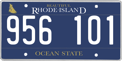 RI license plate 956101
