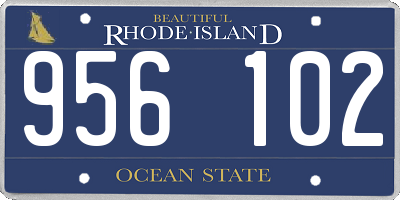 RI license plate 956102